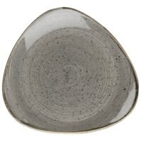 Plate Stonecast Peppercorn triangular